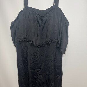 Swimsuits For All Black Eyelet Ruffle One Piece Swimsuit Size 22 Plus Off Should
